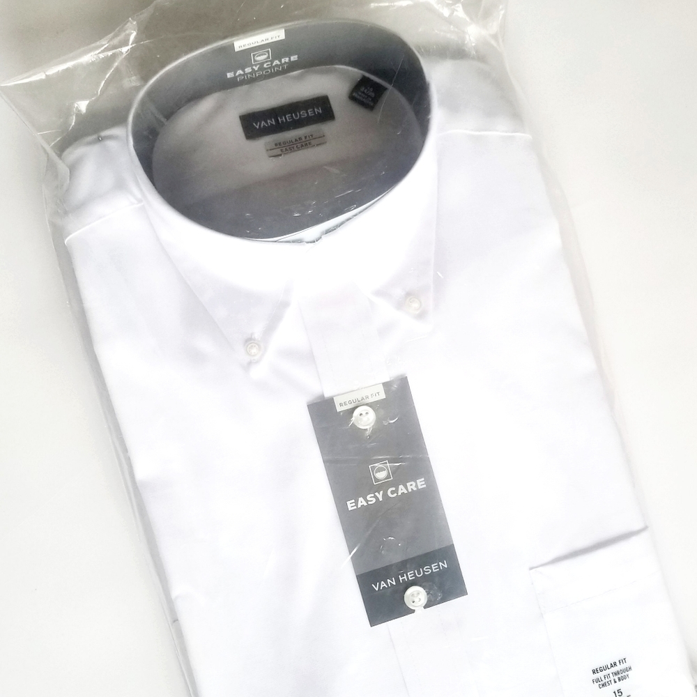 NWT Easy Care Van Heusen Dress Shirt 15 34/35
